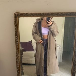 NEW YORK HARBOR Suede Trenchcoat in light brown